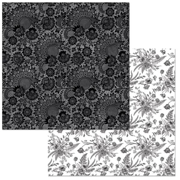 BoBunny (ボバニー) パターンペーパー Black Tie Affair - 12 x 12 - Lace 7310135