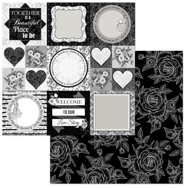 BoBunny (ボバニー) パターンペーパー Black Tie Affair - 12 x 12 - Formal 7310133