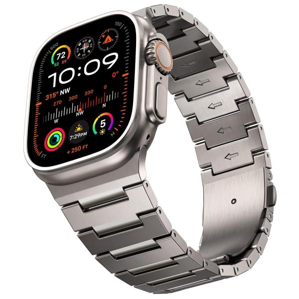 2026新型 for アップルウォッチ バンド 純チタン製 軽量49mm 46mm 45mm 44mm 42mm Apple Watchバン