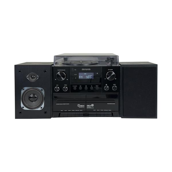aiwa GAA4-MCA0001 ダブルカセットワイヤレスシステムコンポ  ブラック