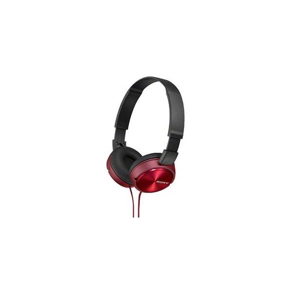 ソニー MDR-ZX310／R 密閉ダイナミック ステレオヘッドホン 1.2m レッド