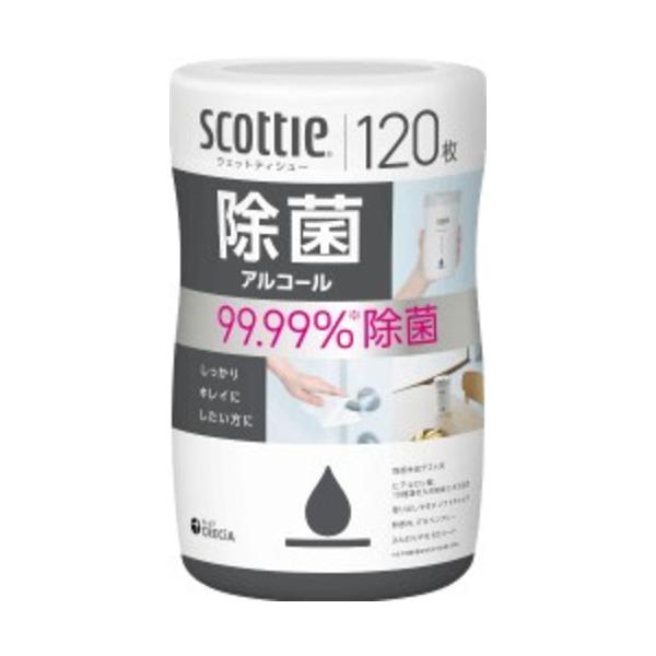 日本製紙クレシア スコッティ ウェットティシュー 除菌 アルコール 120枚
