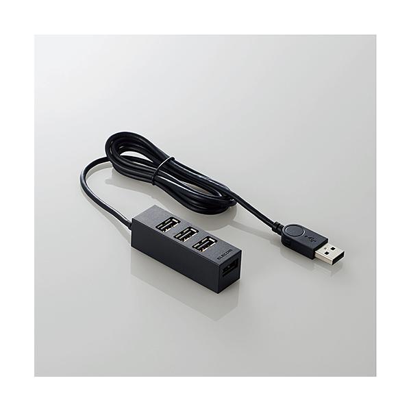 他サイト： エレコム U2H-TZ427SBK 機能主義USBハブコンパクト ACアダプタ付 ブラックの商品画像