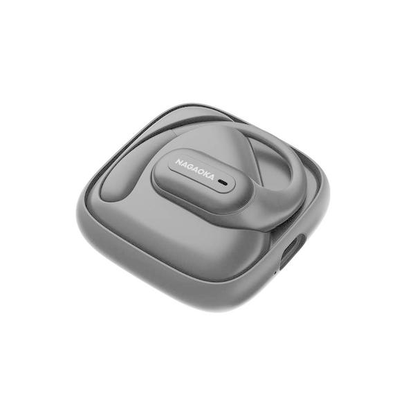 ナガオカ オープンイヤー型ワイヤレスイヤホン 左右分離 Bluetooth対応 USB マイルドブラック NOW10MBK