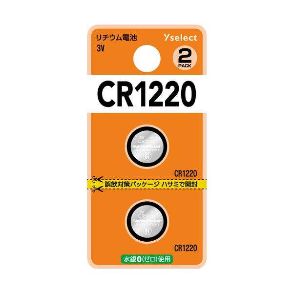 YAMADA SELECT（ヤマダセレクト） YSCR1220K／2B リチウムコイン電池 CR1220 (2個入り ブリスター)