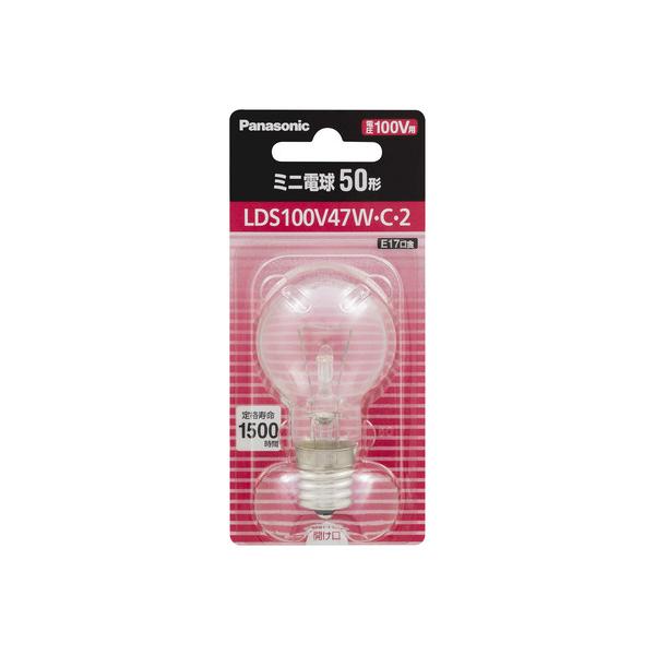 パナソニック LDS100V47WC2 ミニ電球 47W(クリア) クリア