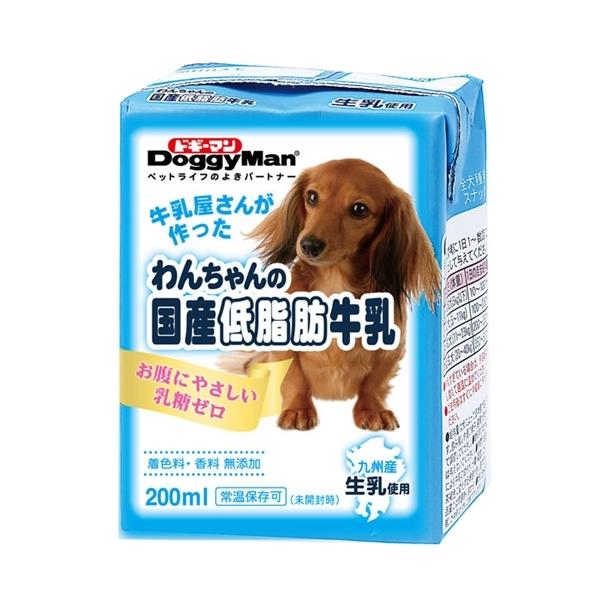 ドギーマン わんちゃんの国産低脂肪牛乳 ドッグフード
