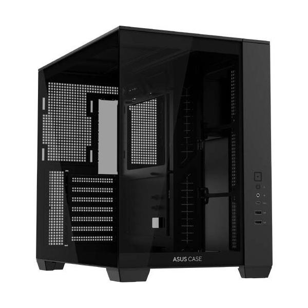 ASUS エイスース ピラーレスデザイン　ATX対応 デュアルチャンバーPCケース ▼カラー：ブラック系 ▼ピラーレス：対応 ▼サイドパネル：ガラス ▼対応マザー形式：ATX 、Micro ATX 、Mini-ITX ▼5インチベイ：0 ▼...