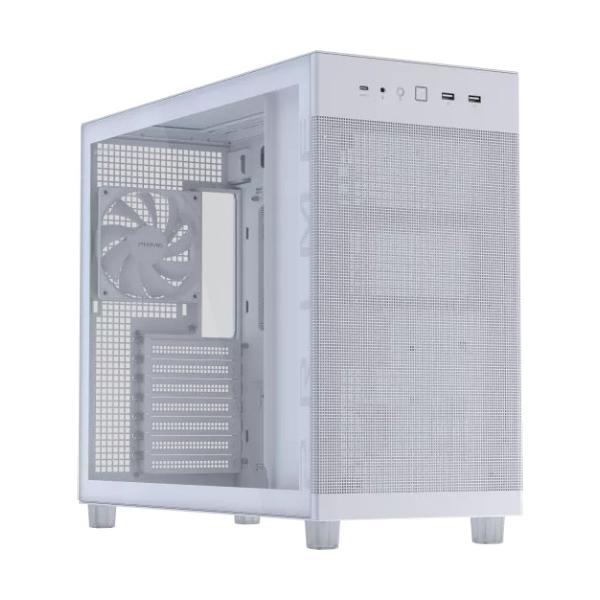 ASUS エイスース UL認証を取得した定格15Aの電源ケーブル ATX対応PCケース ▼カラー：ホワイト ▼サイドパネル：ガラス ▼対応マザー形式：ATX 、Micro ATX 、Mini-ITX ▼重量：6.8kg ▼内部3.5インチベ...