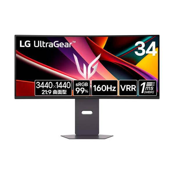 LG ゲーミング モニター 34インチ曲面 (3440×1440)160Hz 公式】 LG 21:9 ウルトラワイドモニター - 34WP60C-B | LG JP