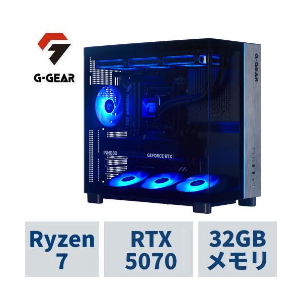 【稼働短め】ゲーミングPC Tsukumo G-GEAR GE7A-D243/B Ryzen7 7800X3D RTX 4070 Super NVMe 1TB メモリ 32GB Office 搭載 ゲーミングPC G-GEARピラーレス GV7A-D261B/R/CP1 Ryzen7 7800X3D