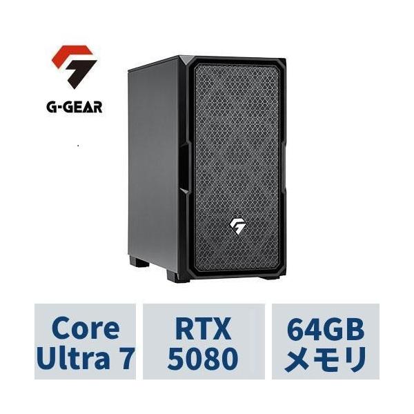 ゲーミングPC G-GEAR GE7J-M261BH/CP5 CoreUltra7 270K Plus /RTX5080 /64GBメモリ /2TB SSD /WiFi+BT対応、水冷仕様