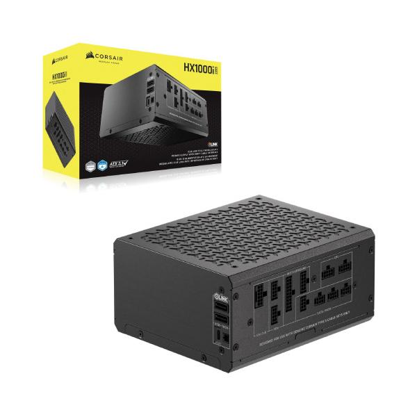CORSAIR コルセア Sybenetics認証Platinum取得 iCUE LINK System Hub 内蔵 側面コネクタ 1000W電源 ▼規格：ATX ▼定格出力：1000W ▼Cybenetics 効率認証：PLATINUM...
