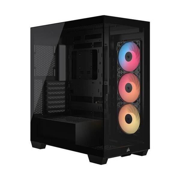 CORSAIR コルセア 背面コネクタ対応 ピラーレスデザイン E-ATX対応 ミドルタワーPCケース ▼カラー：ブラック系 ▼ピラーレス：対応 ▼サイドパネル：ガラス ▼背面コネクタ：対応 ▼対応マザー形式：E-ATX、ATX 、Micr...