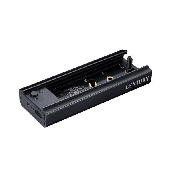 CENTURY センチュリー ヒートシンク付きのM.2 SSDもそのまま組み込める　M.2 SATA/NVMe両対応のUSB接続アダプター ▼ドライブベイ数：1 ▼幅：108mm ▼奥行：40mm ▼高さ：18mm