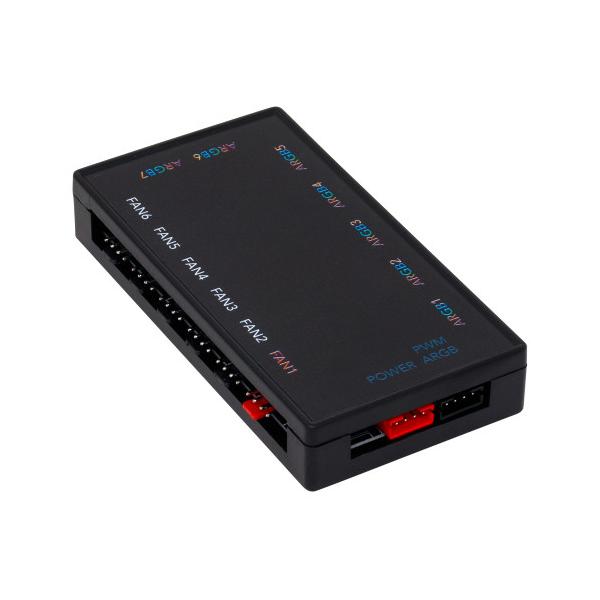 AINEX アイネックス ARGB LEDコネクタを7分岐、PWM 4ピンファンコネクタを6分岐できるファンハブ