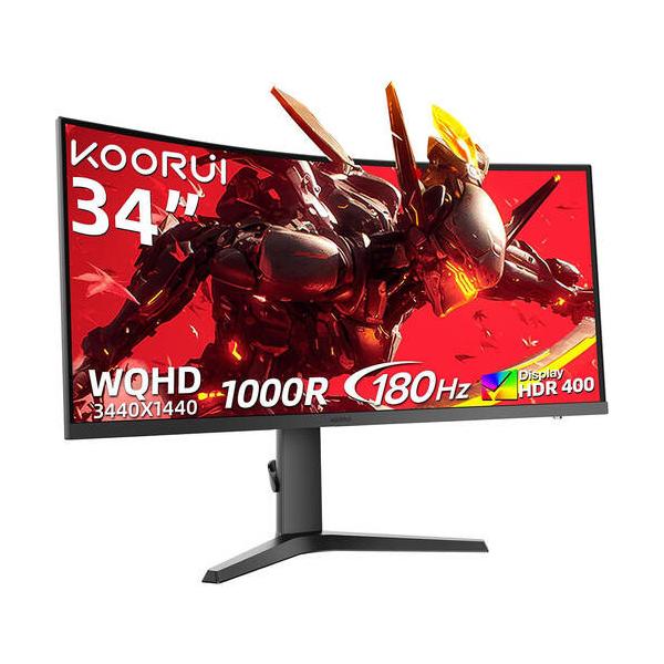 【ふれ】34インチ ウルトラワイドモニター 34E6UC 34インチ ウルトラワイド(3440x1440) ゲーミングモニター 180Hz