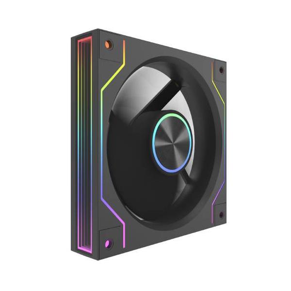 darkFlash ライン発光＋側面インフィニティミラー　連結接続対応　120mm角ファン ▼サイズ：12cm ▼（最大）ファン回転数：1600rpm ▼LED：ARGB ▼フレームカラー：ブラック系 ▼接続方式：4pin (PWMファン)