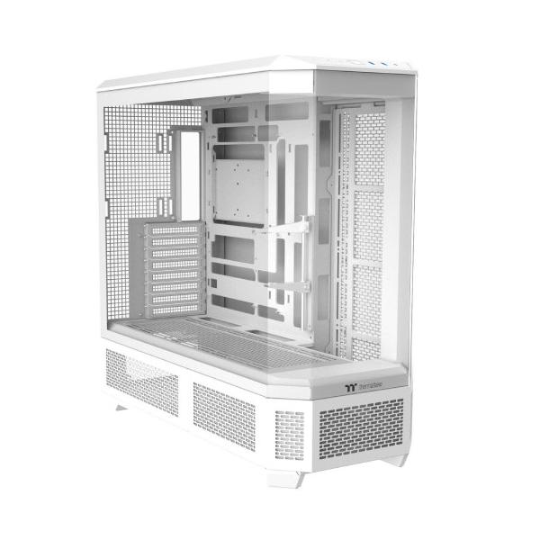 Thermaltake サーマルテイク 背面コネクタマザー対応 E-ATX対応 フルタワーPCケース ▼カラー：ホワイト ▼ピラーレス：対応 ▼サイドパネル：ガラス ▼背面コネクタ：対応 ▼対応マザー形式：E-ATX、ATX 、Micro ...