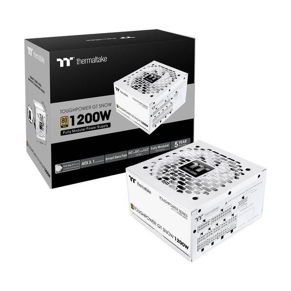 Thermaltake サーマルテイク ATX 3.1＆PCIe GEN 5.1規格対応 80PLUS GOLD認証 1200W電源 ▼規格：ATX12V Ver 3 ▼定格出力：1200W ▼80PLUS認証：GOLD ▼奥行：140mm