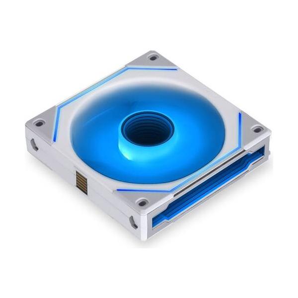 Lian Li リアンリー 最大4台までの連結可能　アドレサブルRGB LEDファン　1個パック（増設用） ▼サイズ：12cm ▼（最大）ファン回転数：2100rpm ▼LED：ARGB ▼フレームカラー：ホワイト ▼接続方式：4pin (...