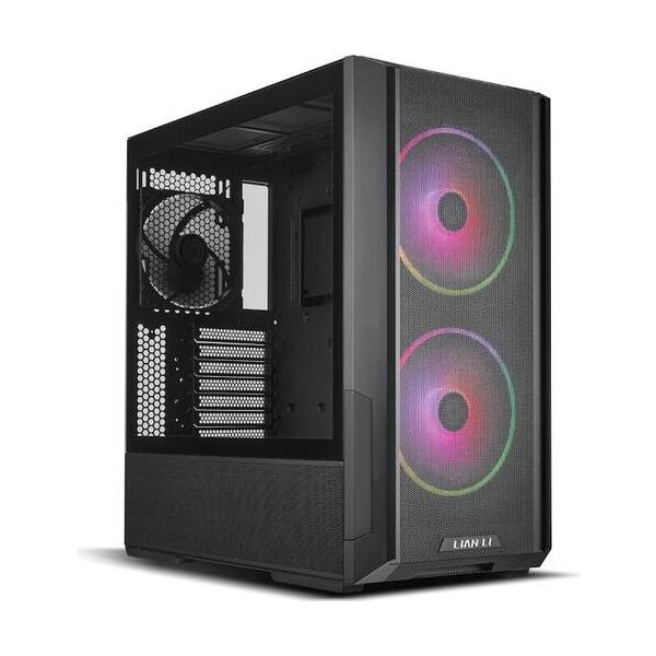 Lian Li リアンリー フロントに160mm ARGBファンを2基搭載したE-ATX対応ミドルタワーケース ▼カラー：ブラック系 ▼サイドパネル：ガラス ▼対応マザー形式：E-ATX、ATX 、Micro ATX、Mini-ITX ▼重...