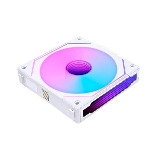 Lian Li リアンリー インフィニティミラー搭載 140mm逆回転ファン ▼サイズ：14cm ▼（最大）ファン回転数：1600rpm ▼LED：ARGB ▼フレームカラー：ホワイト ▼接続方式：4pin (PWMファン)