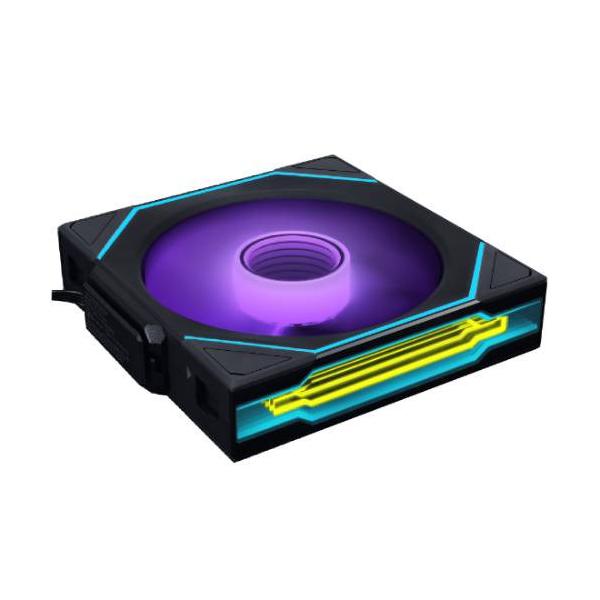 Lian Li リアンリー ワイヤレスモデル 120mm角ファン　1個入り ▼サイズ：12cm ▼（最大）ファン回転数：2300rpm ▼LED：ARGB ▼フレームカラー：ブラック系 ▼接続方式：4pin (PWMファン)