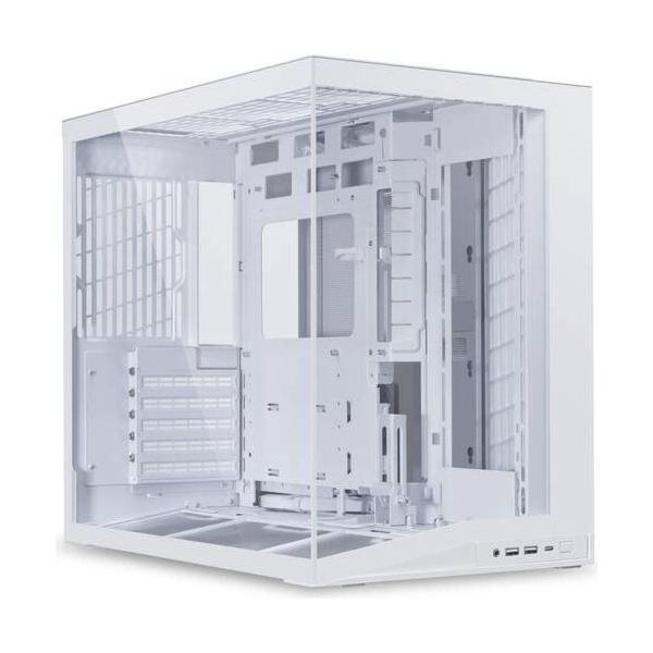 Lian Li リアンリー デュアルチャンバー構造採用　PCケース ▼カラー：ホワイト ▼ピラーレス：対応 ▼サイドパネル：ガラス ▼対応マザー形式：ATX 、Micro ATX 、Mini-ITX ▼重量：10.1kg ▼USB3.0コネ...