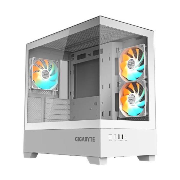 GIGABYTE ギガバイト パノラミックガラスサイドパネル　MicroATX対応 PCケース ▼カラー：ホワイト ▼ピラーレス：対応 ▼サイドパネル：ガラス ▼対応マザー形式：Micro ATX 、Mini-ITX ▼重量：6.45kg ...