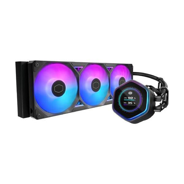 CoolerMaster クーラーマスター 360mmラジエーター搭載 一体型水冷クーラー　LCDモデル ▼対応ソケット intel：1851/1700 ▼対応ソケット AMD：AM5/AM4 ▼ファンサイズ：120mm×3 （360mm）...