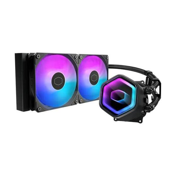 CoolerMaster クーラーマスター 240mmラジエーター搭載 一体型水冷クーラー ▼対応ソケット intel：1851/1700 ▼対応ソケット AMD：AM5/AM4 ▼ファンサイズ：120mm×2 （240mm） ▼色：ブラッ...