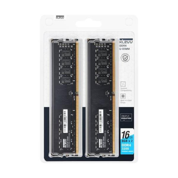 メモリー KLEVV KD48GU880-32N220D 16GB (8GB x 2) KLEVV KD48GU880-32N220D [デスクトップ用 / DDR4 SDRAM(288pin) 16GB