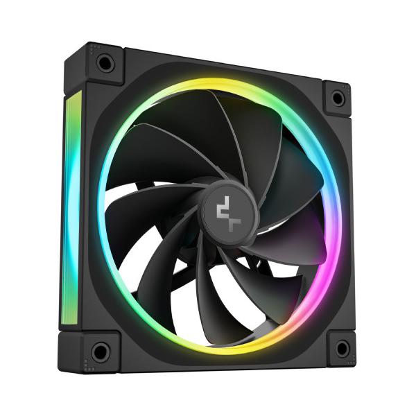 DEEPCOOL 25mm厚 3相4極6スロットのファンモーター ARGB LED搭載　120mm角ファン ▼サイズ：12cm ▼（最大）ファン回転数：2150rpm ▼LED：ARGB ▼フレームカラー：ブラック系 ▼接続方式：4pin ...