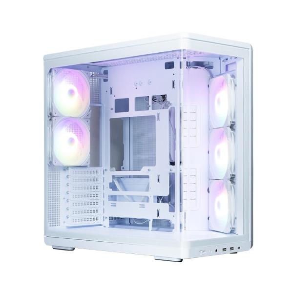 ZALMAN ザルマン デュアルチャンバー 斜めのサイドエアフロー 背面コネクタマザーボード対応PCケース ▼カラー：ホワイト ▼ピラーレス：対応 ▼サイドパネル：ガラス ▼背面コネクタ：対応 ▼対応マザー形式：ATX 、Micro ATX...