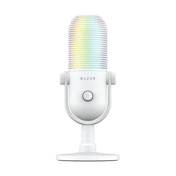 Seiren V3 Chroma 32-Bit DSP - RGB USB Microphone - White Edition - FRML Packaging [RZ19-05990200-R3M1]