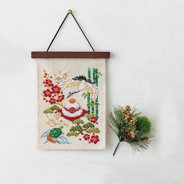 クロスステッチ 暮らしが華やぐ季節のたのしみ1月 新年のお祝い 刺繍キット 刺しゅうキット キット 母の日 プレゼント