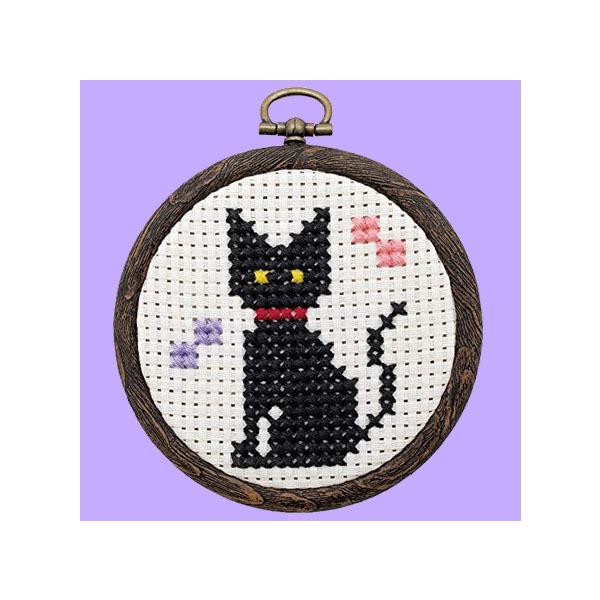 刺しゅうキット クロスステッチ 夏休み ネコ No.7772 まんまる