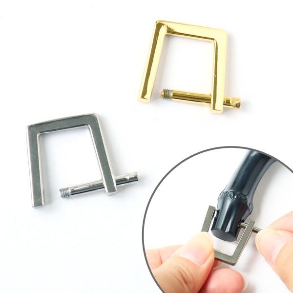 ■素材：亜鉛合金　(ネジ：鉄)■サイズ：約W2.3×H2.2×厚み0.6cm