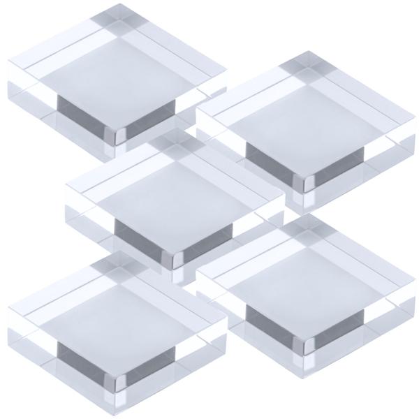 アクリルブロック 透明 30×30×10mm 5個 板 プレート アクリル台座 コレクション展示 撮影 什器 ディスプレイ