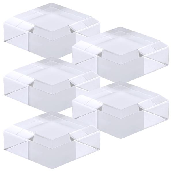アクリルブロック 透明 50×50×20mm 5個 面取り仕上げ アクリル台座 フィギュア 標本 展示 撮影 ディスプレイスタンド
