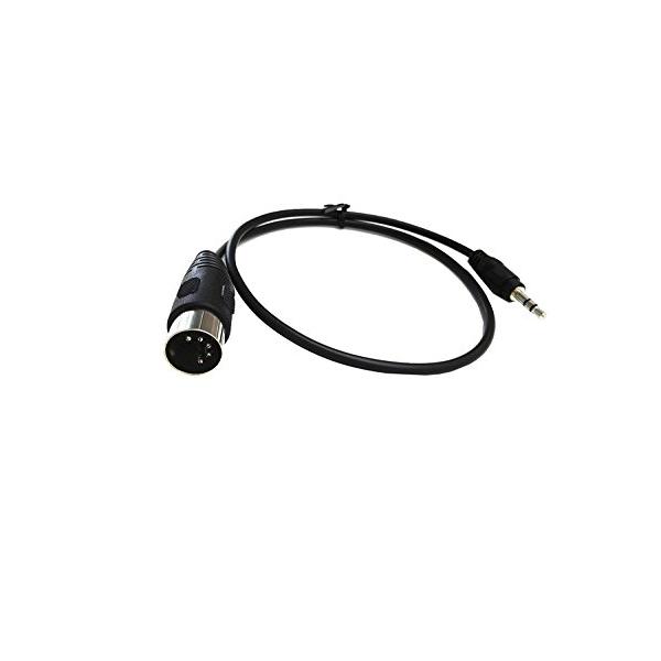 ★併売のため、在庫切れの際はご了承ください。発送委託により倉庫業者がお届けする場合がございます★コネクター：5ピンDINオスから3.5mmオスケーブル(L=1.5フィート、0.5M)。素材：柔軟で丈夫なPVCジャケット、ニッケルメッキシール...