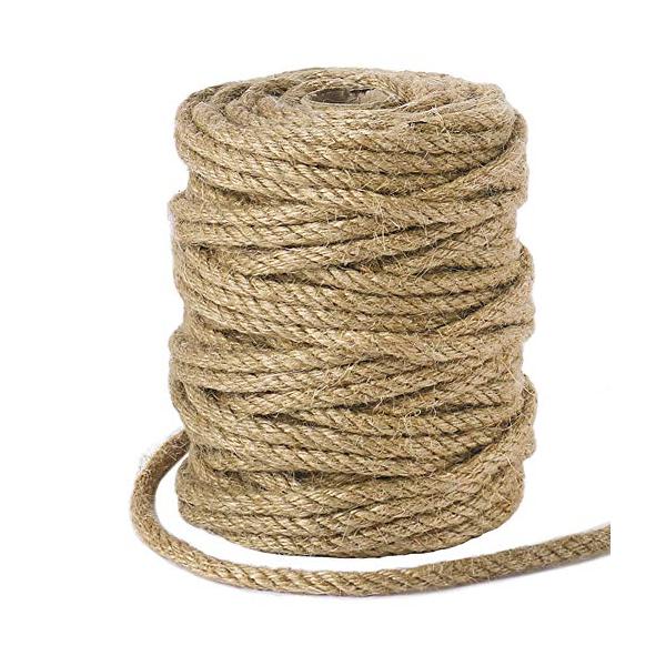 ★併売のため、在庫切れの際はご了承ください。発送委託により倉庫業者がお届けする場合がございます★【エコ麻紐】環境に優しくて非毒性であって分解できる麻を採用して作られた麻ひもは、100％品質合格で再利用も可能です。環境に無害のジュートのロープ...