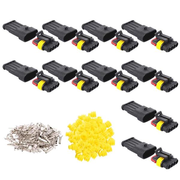 ★併売のため、在庫切れの際はご了承ください。発送委託により倉庫業者がお届けする場合がございます★【商品概要】★ 製品名：防水コネクタ, ピン数：4, 適合配線太さ：0.5-1.5 mm2★ 優れた互換性：オートバイ、スクーター、車、トラック...