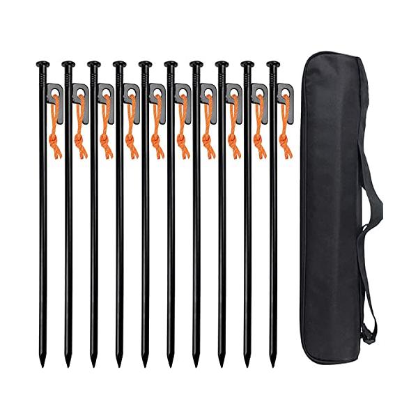 ★併売のため、在庫切れの際はご了承ください。発送委託により倉庫業者がお届けする場合がございます★【材質】:丸鋼　【サイズ】:長さ40cm、直径10mm　【重さ】40cm (約)220g/本【 ペグセット】40cm10本のペグセットです。シー...