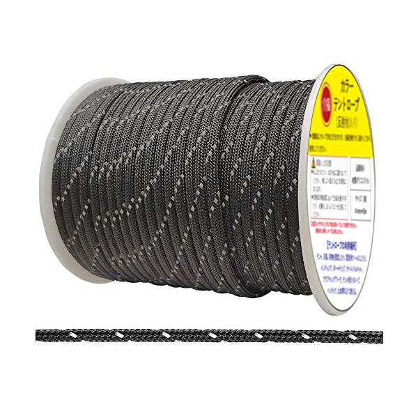 テントロープ 反射材入り 長さ50m 直径4mm ボビン巻型 テント用ロープ パラコード 張り綱 テント ロープ サバイバル アウトドア キャンプ 用