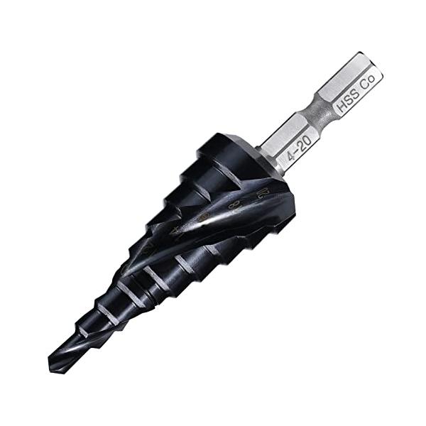 スパイラルステップドリル10段（4〜22mm） コバルト スパイラルステップドリル 10段(4〜22mm) : 助太刀サブ