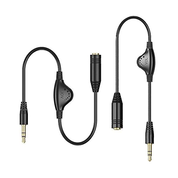 音量調節 ボリューム調節 3.5mm ヘッドホン ダイヤル付 ヘッドホン延長ケーブル 音量調節 イヤホン 延長 ボリューム ボリューム付きコード ヘッ