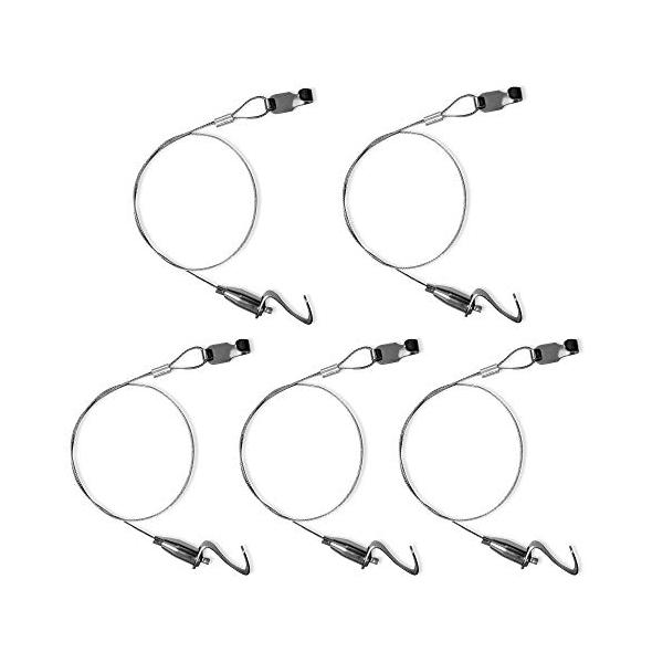 ★併売のため、在庫切れの際はご了承ください。発送委託により倉庫業者がお届けする場合がございます★ピクチャーレール ステンレスワイヤー【素材】鋼、ステンレス【ワイヤー長さ】0.5m/本　5本セット【適用場合】額縁や掛軸、美術品、パネル、ポスタ...