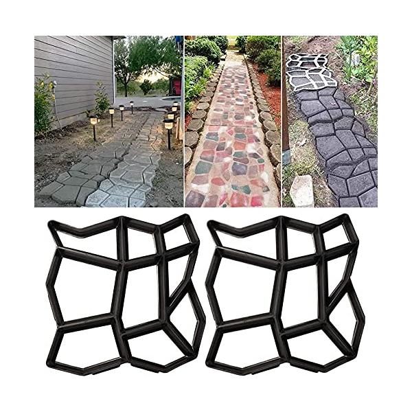 ★併売のため、在庫切れの際はご了承ください。発送委託により倉庫業者がお届けする場合がございます★庭の敷石、エントランス、石畳、歩道などを簡単に施工・DIYできる、扱いやすいコンクリート型枠 2個セットです。丈夫で耐久性に優れた高品質のPP樹...